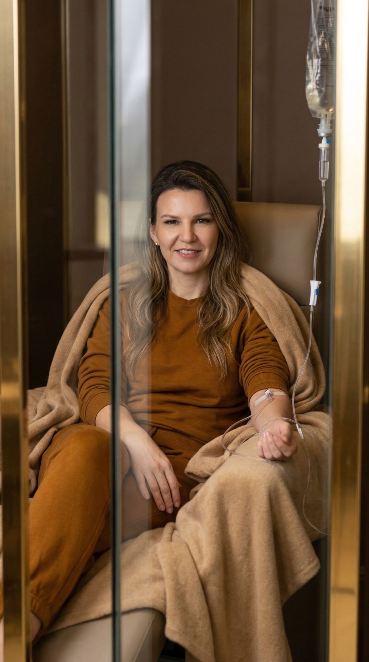 A serene and welcoming wellness space indicating a holistic medical consultation.